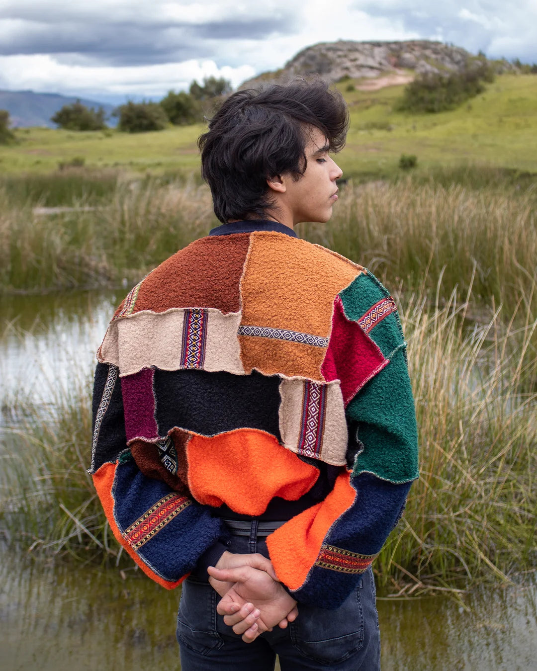 Polera Bomber Andean Collage Varon