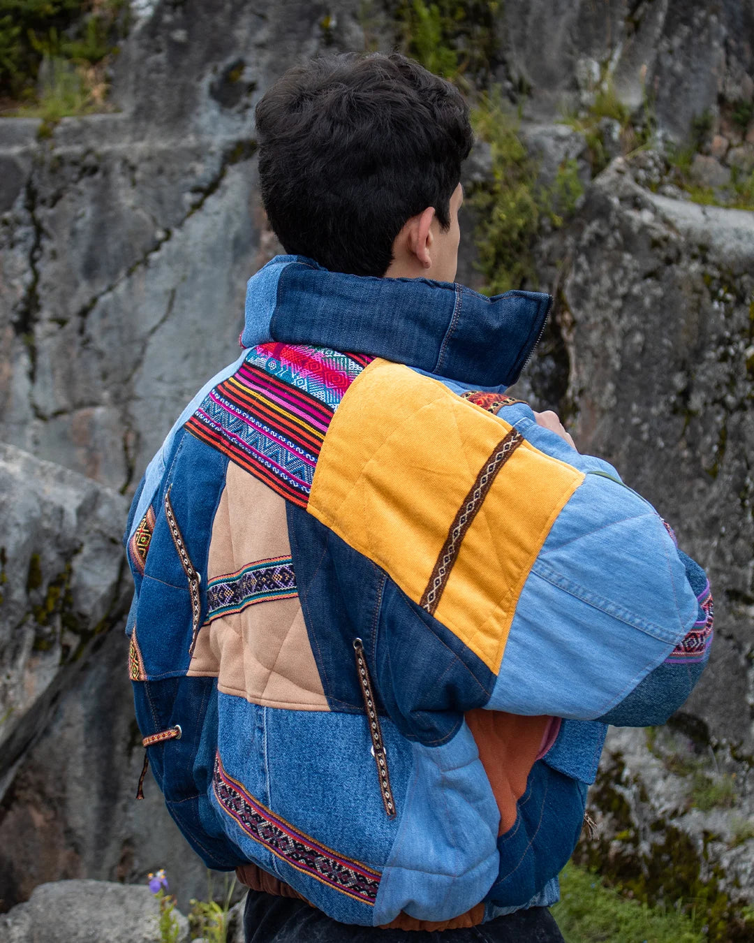 Puffer Denim Oversize Collage Varon