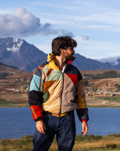 Jacket Puffer andean collage