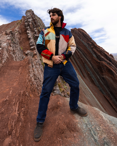 Jacket Puffer andean collage