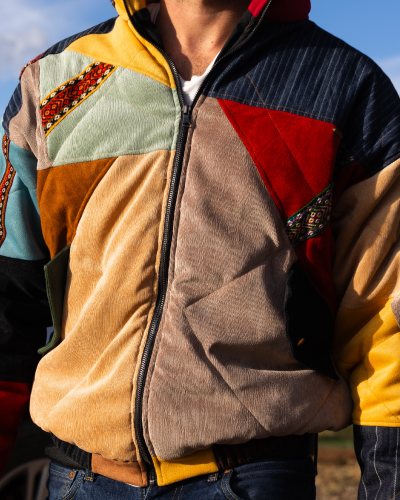 Jacket Puffer andean collage